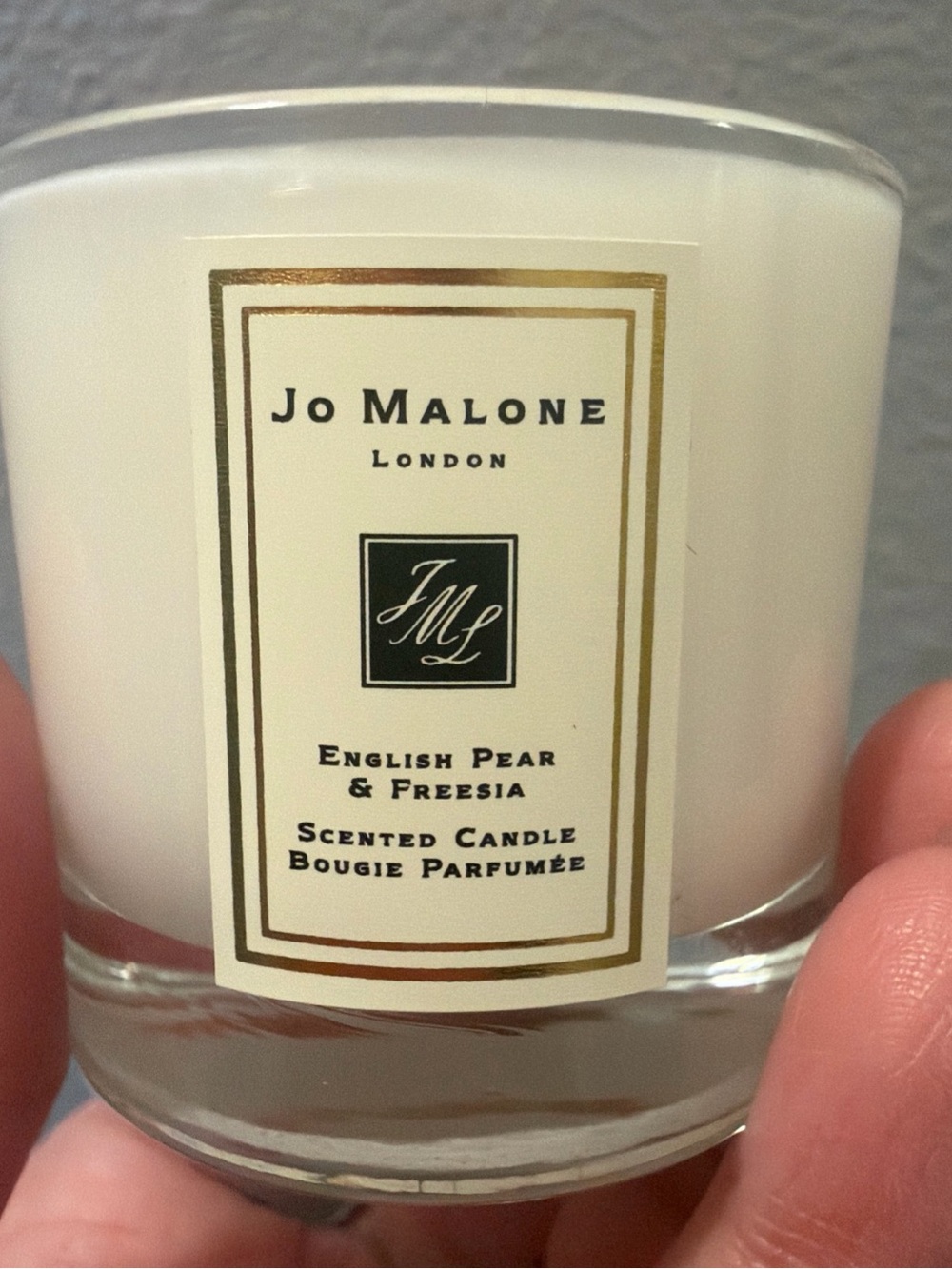 Jo Malone English Pear & Freesia Scented Candle - White 2” travel size